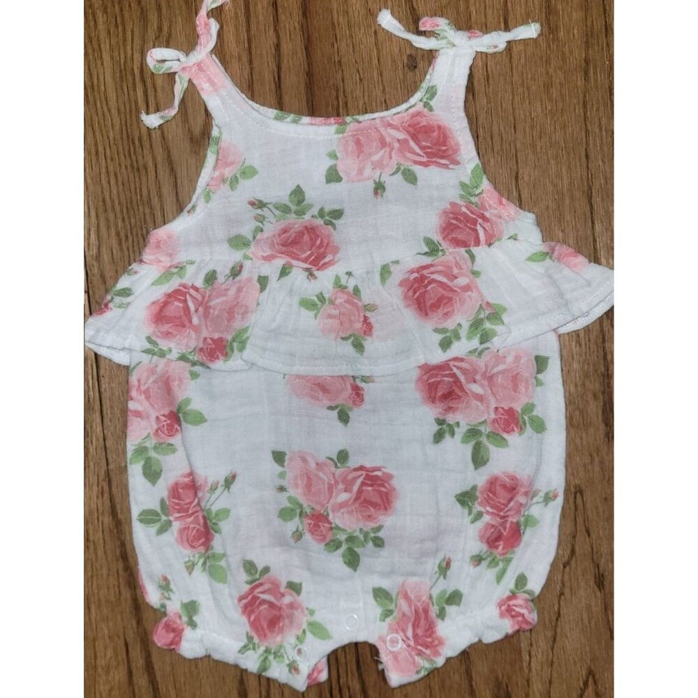 MUD PIE Girls Floral Print Romper Size 0-3 months